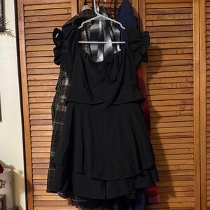 Black Ruffle Romper